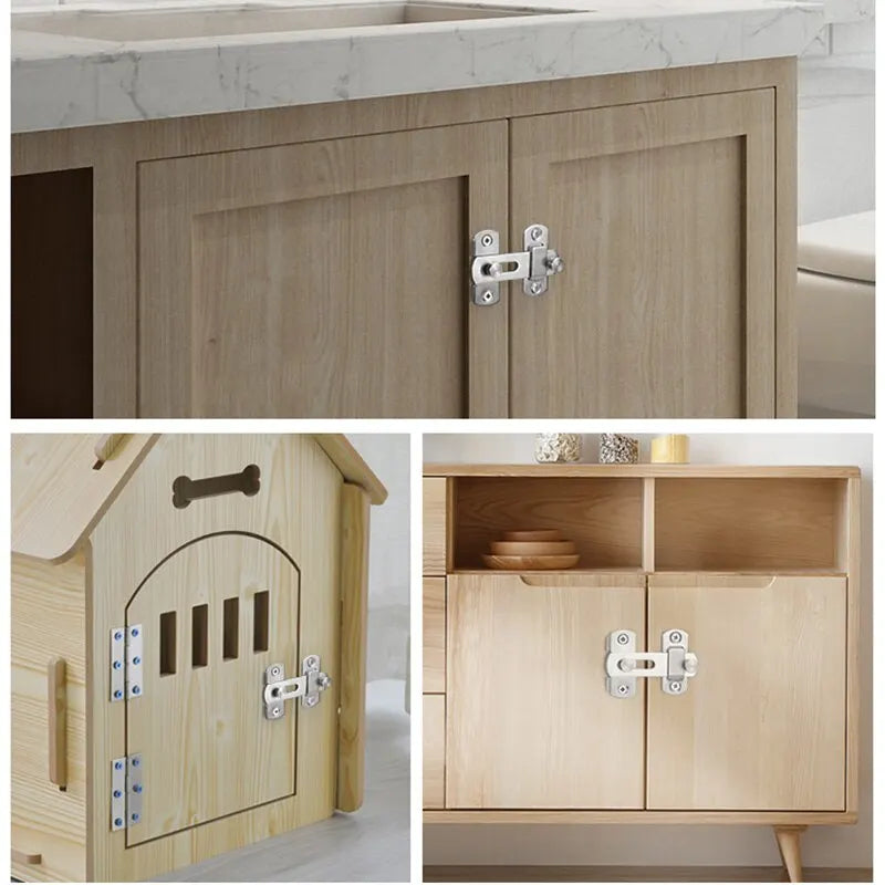 Sliding Barn Door Right Angle Latch - Versatile Door Bolt for Wine Coolers, Closets, Windows, and Child Safety