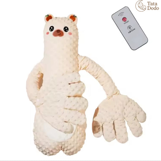 Infant Exhaust Pillow Hand Remote Controlled Soothing for Baby Sleep Cartoon Plush Toddler Comforting Hand
