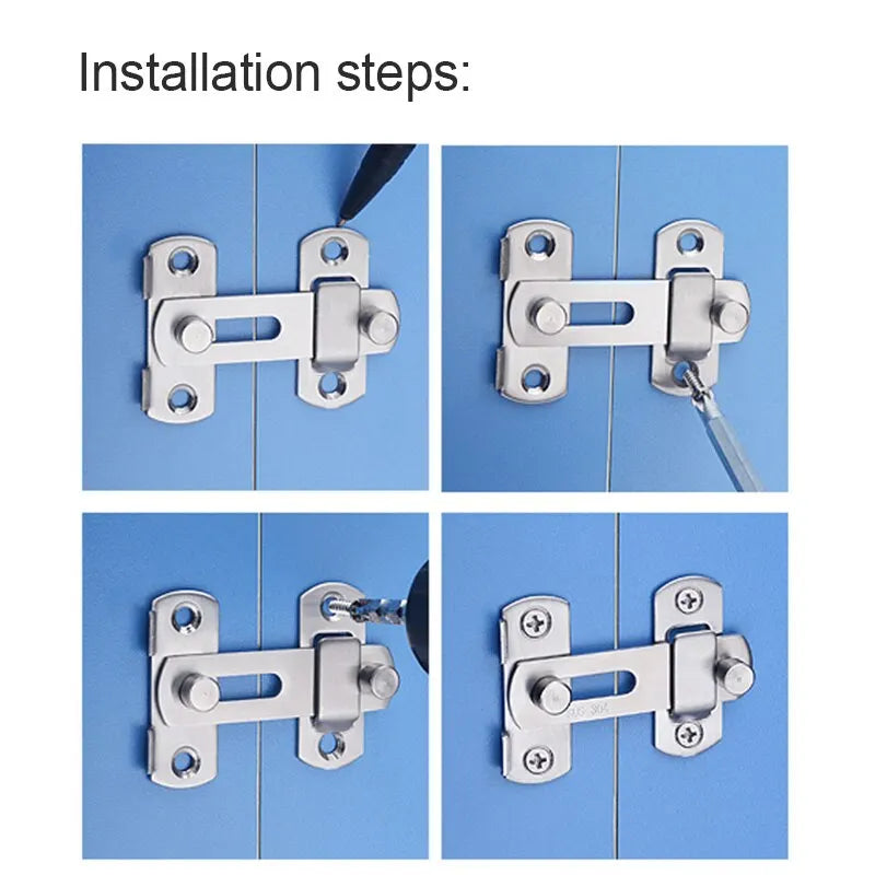 Sliding Barn Door Right Angle Latch - Versatile Door Bolt for Wine Coolers, Closets, Windows, and Child Safety