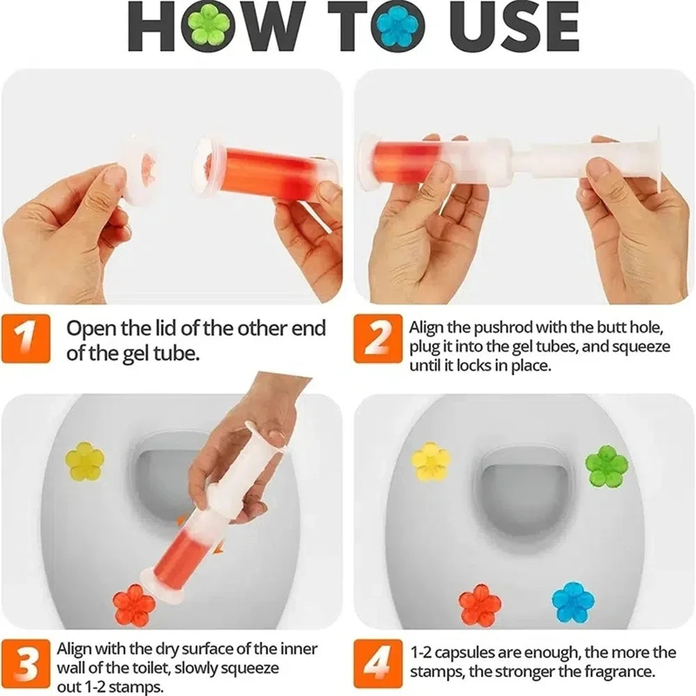 Floral Scent Toilet Cleaning Gel Multipack – Long-Lasting Deodorizer & Stain Remover