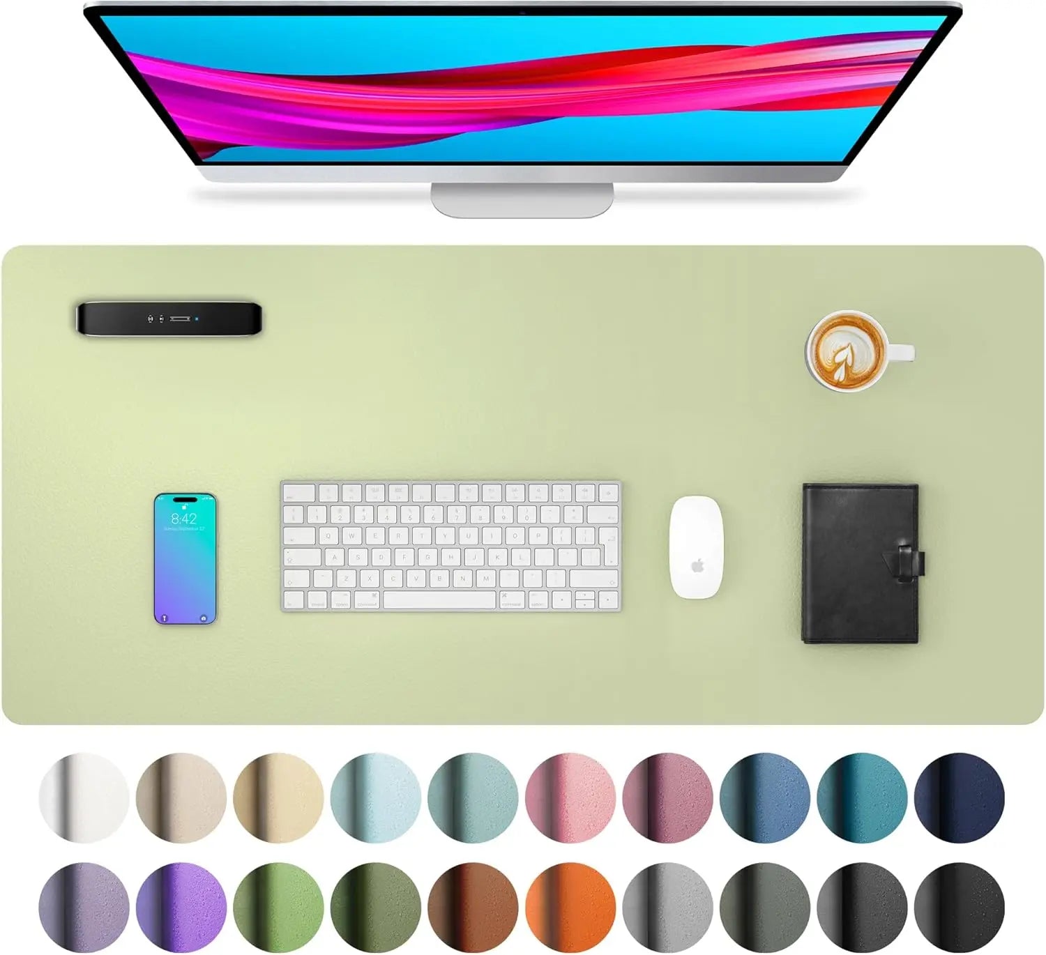 Mouse Pad Large Office Desk Mat ,Waterproof PU Leather Desktop