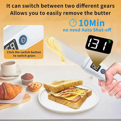  Stainless Steel Heated Butter Knife USB Rechargeable Electric Butter Spreader 