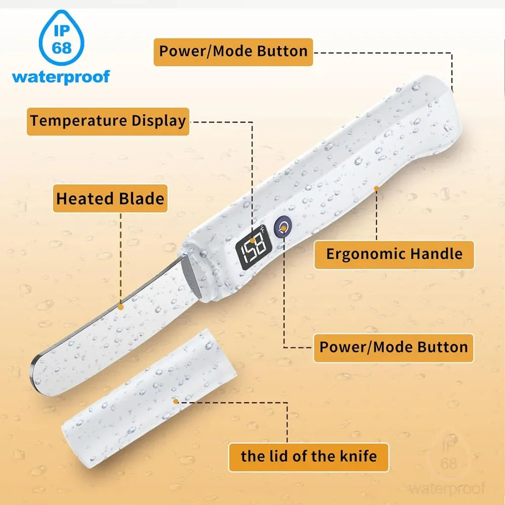  Stainless Steel Heated Butter Knife USB Rechargeable Electric Butter Spreader 