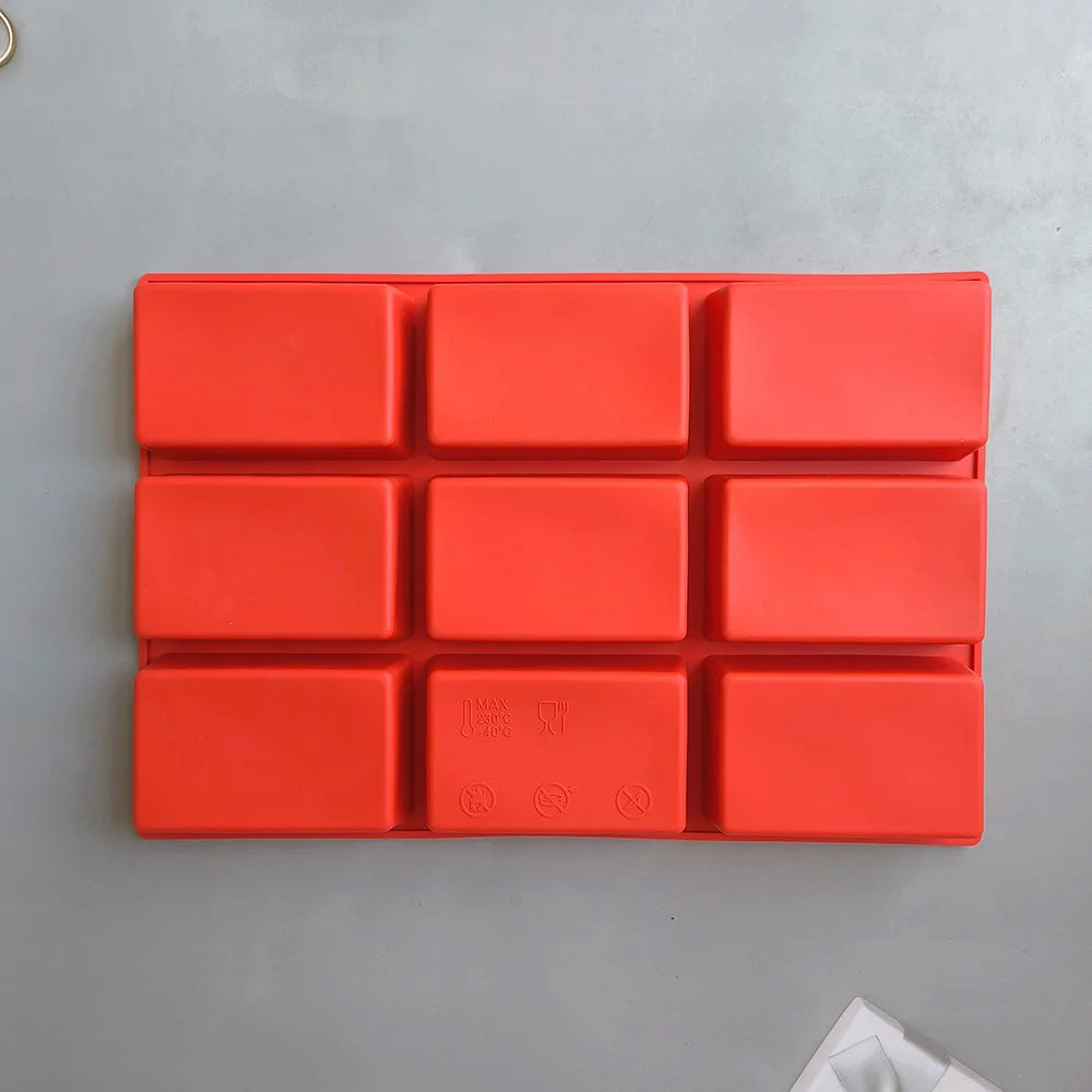 1Pc 9-Cavity Silicone Mini Loaf Pan for Baking 