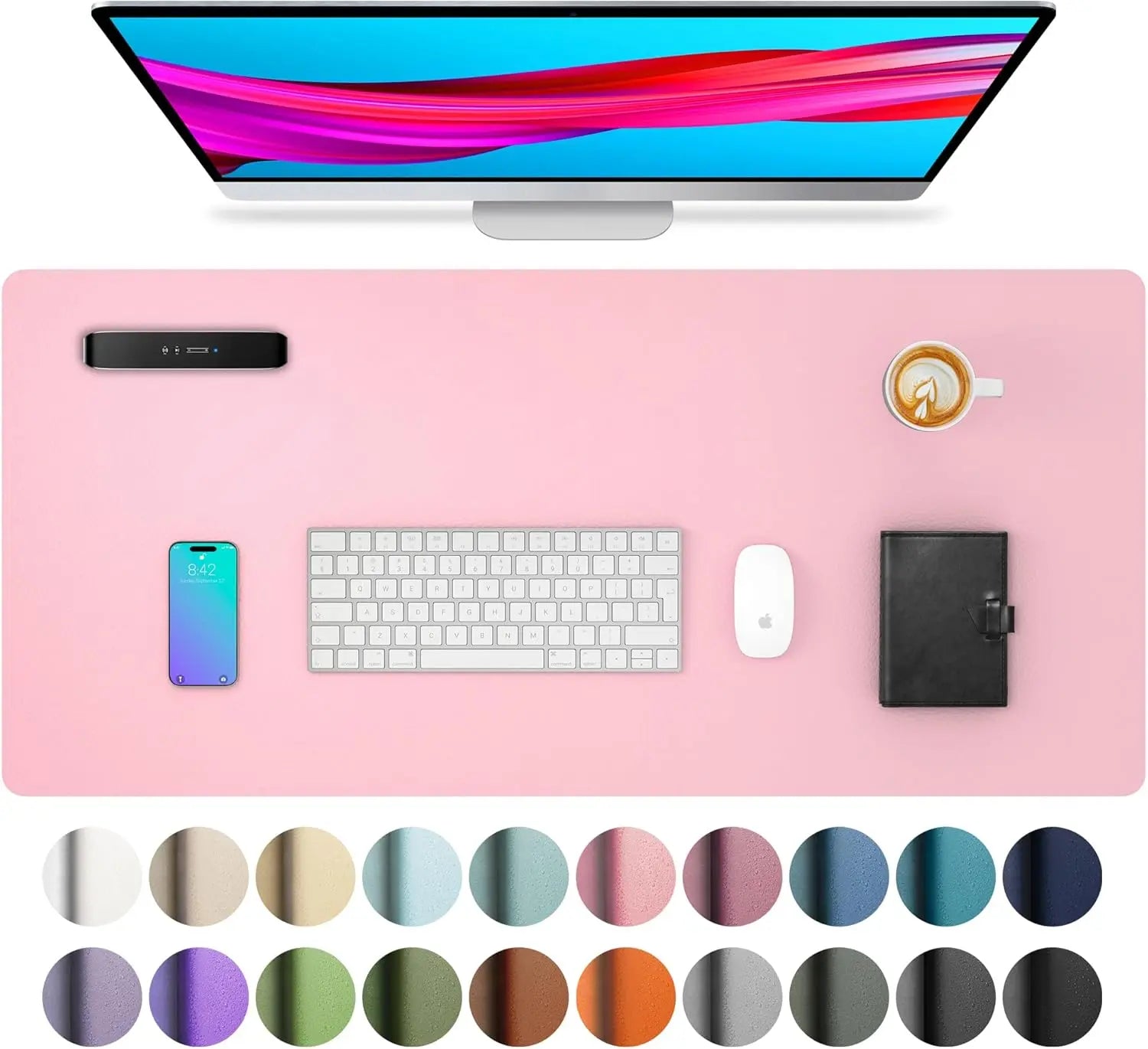 Mouse Pad Large Office Desk Mat ,Waterproof PU Leather Desktop
