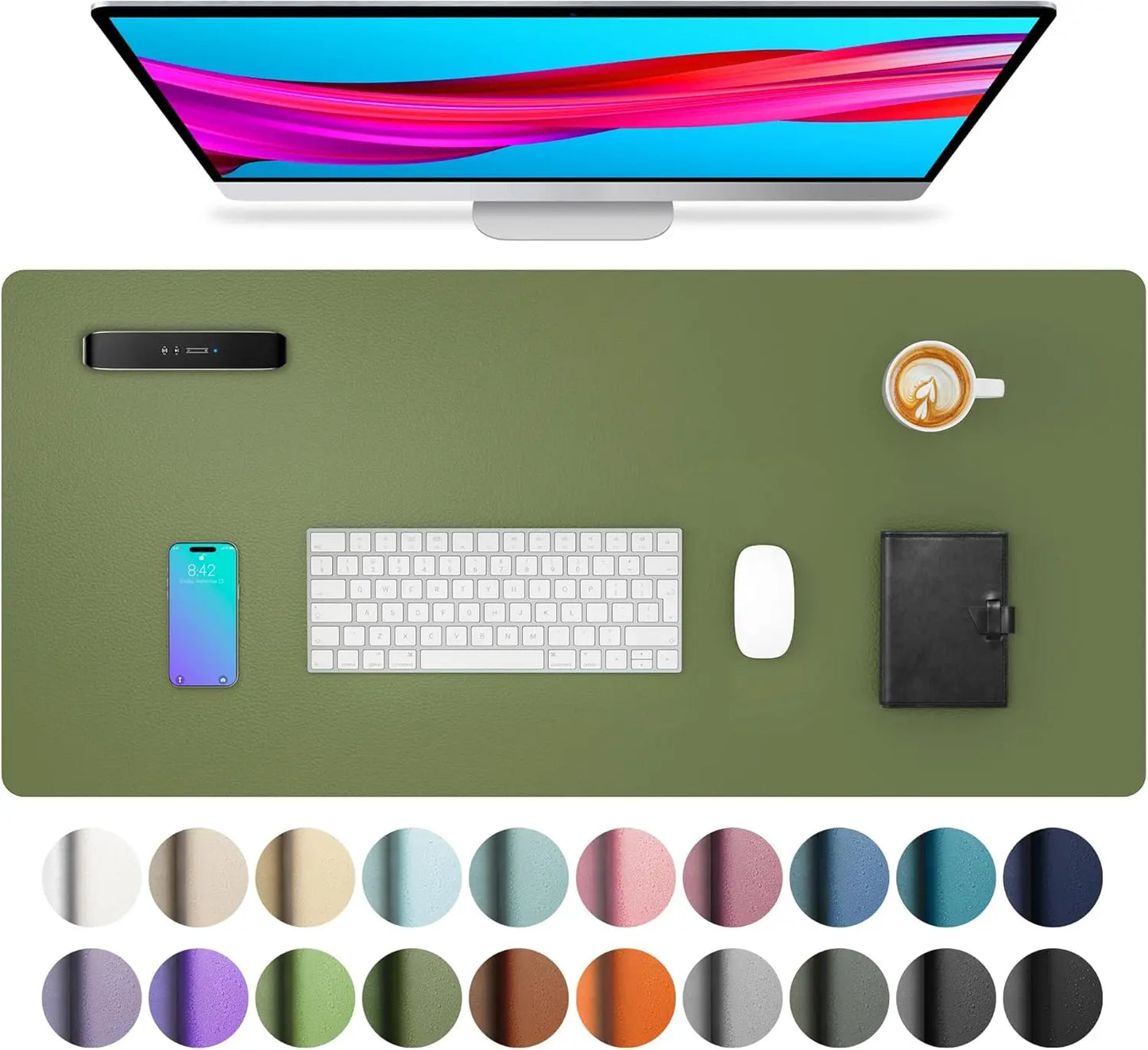 Mouse Pad Large Office Desk Mat ,Waterproof PU Leather Desktop