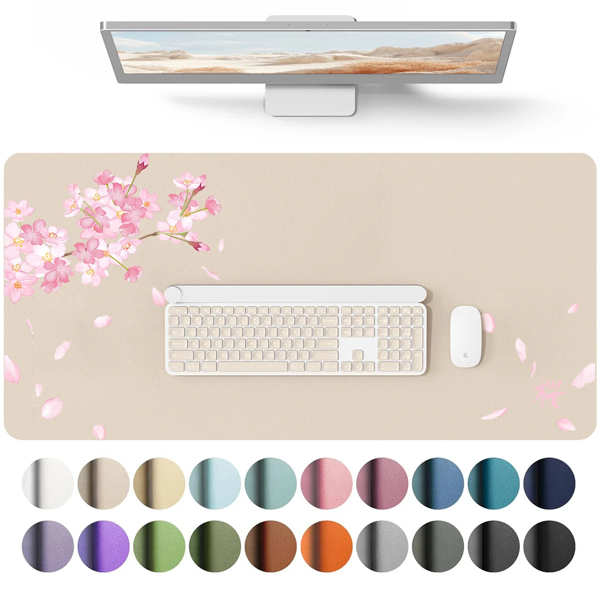 Mouse Pad Large Office Desk Mat ,Waterproof PU Leather Desktop