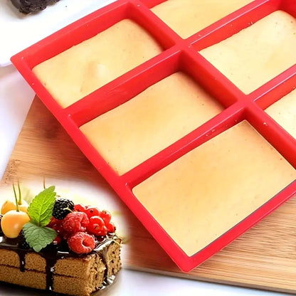1Pc 9-Cavity Silicone Mini Loaf Pan for Baking 