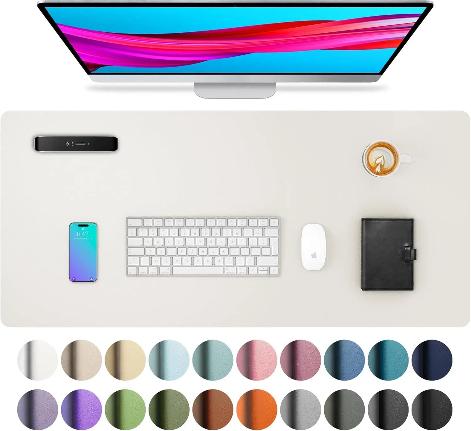 Mouse Pad Large Office Desk Mat ,Waterproof PU Leather Desktop