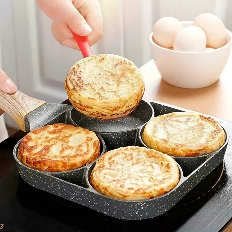 1Pc Medical Stone Four-Hole Omelette Pot 