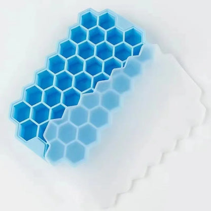 Honeycomb 37-Cube Ice Tray with Lid for DIY Ice Making