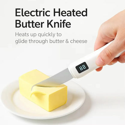  Stainless Steel Heated Butter Knife USB Rechargeable Electric Butter Spreader 