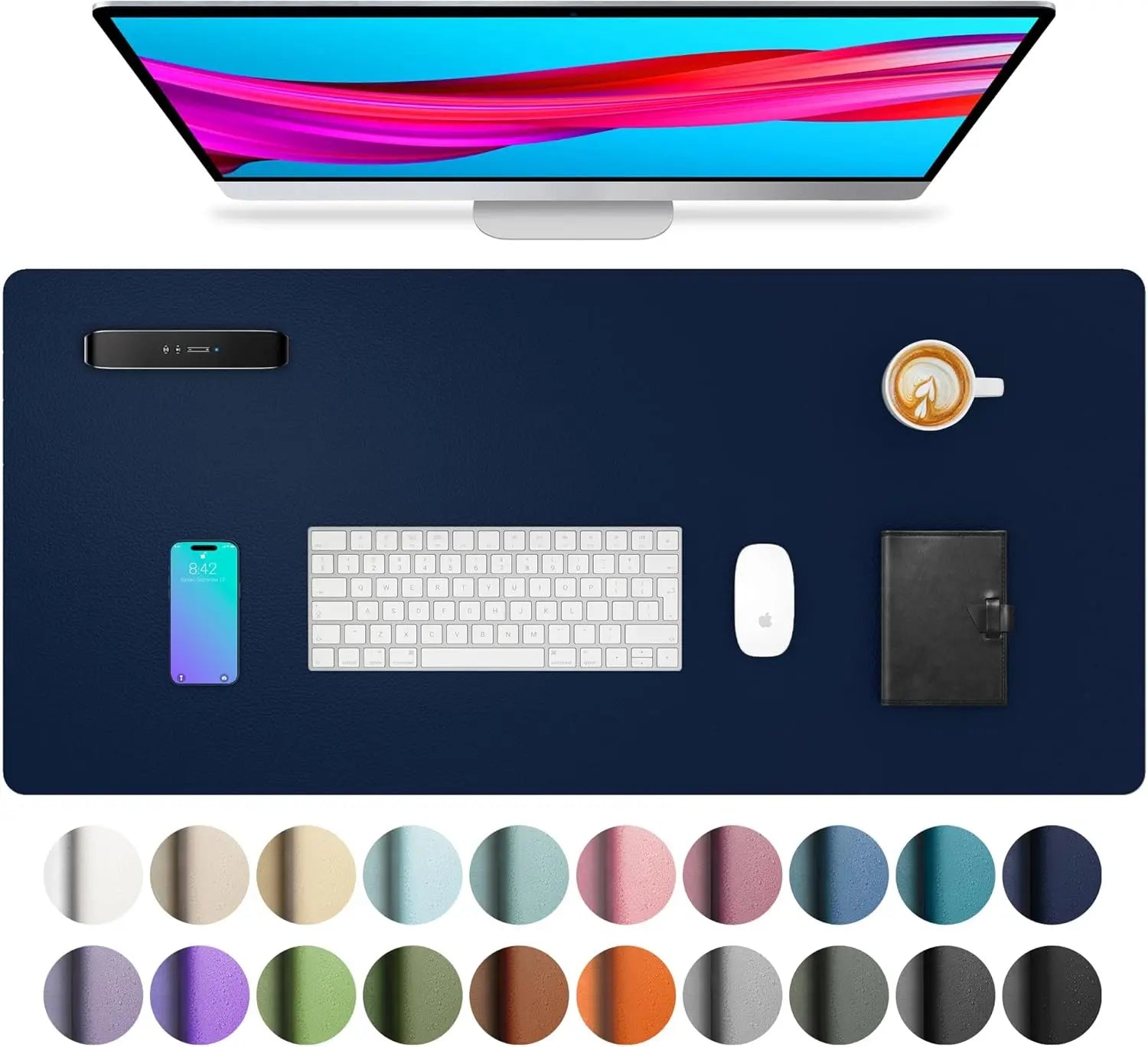 Mouse Pad Large Office Desk Mat ,Waterproof PU Leather Desktop