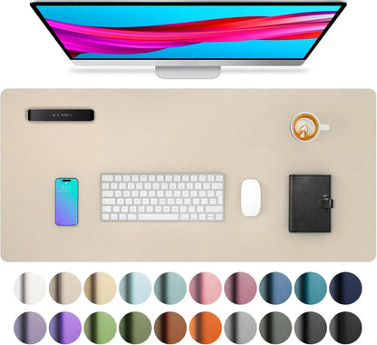 Mouse Pad Large Office Desk Mat ,Waterproof PU Leather Desktop