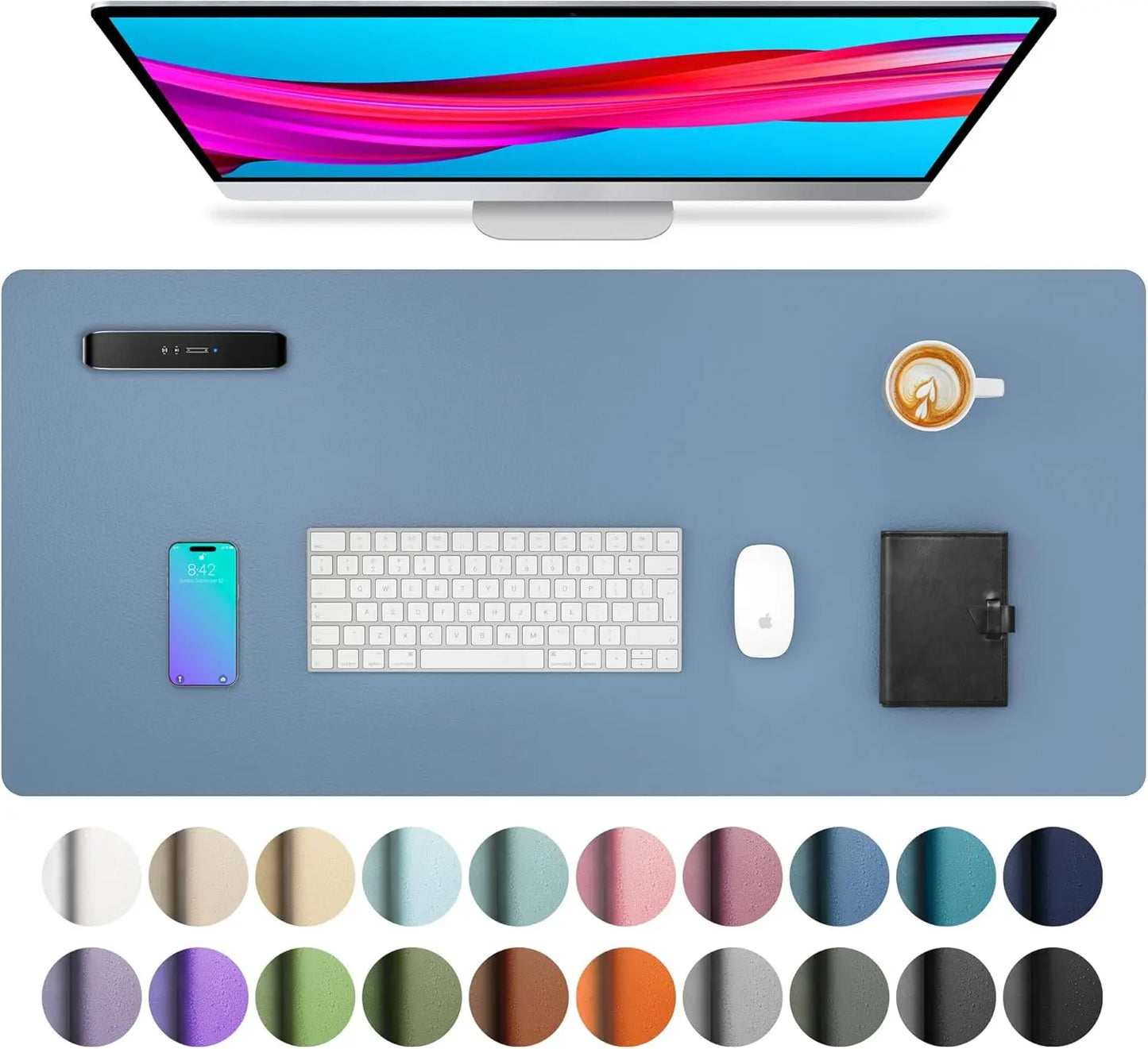 Mouse Pad Large Office Desk Mat ,Waterproof PU Leather Desktop