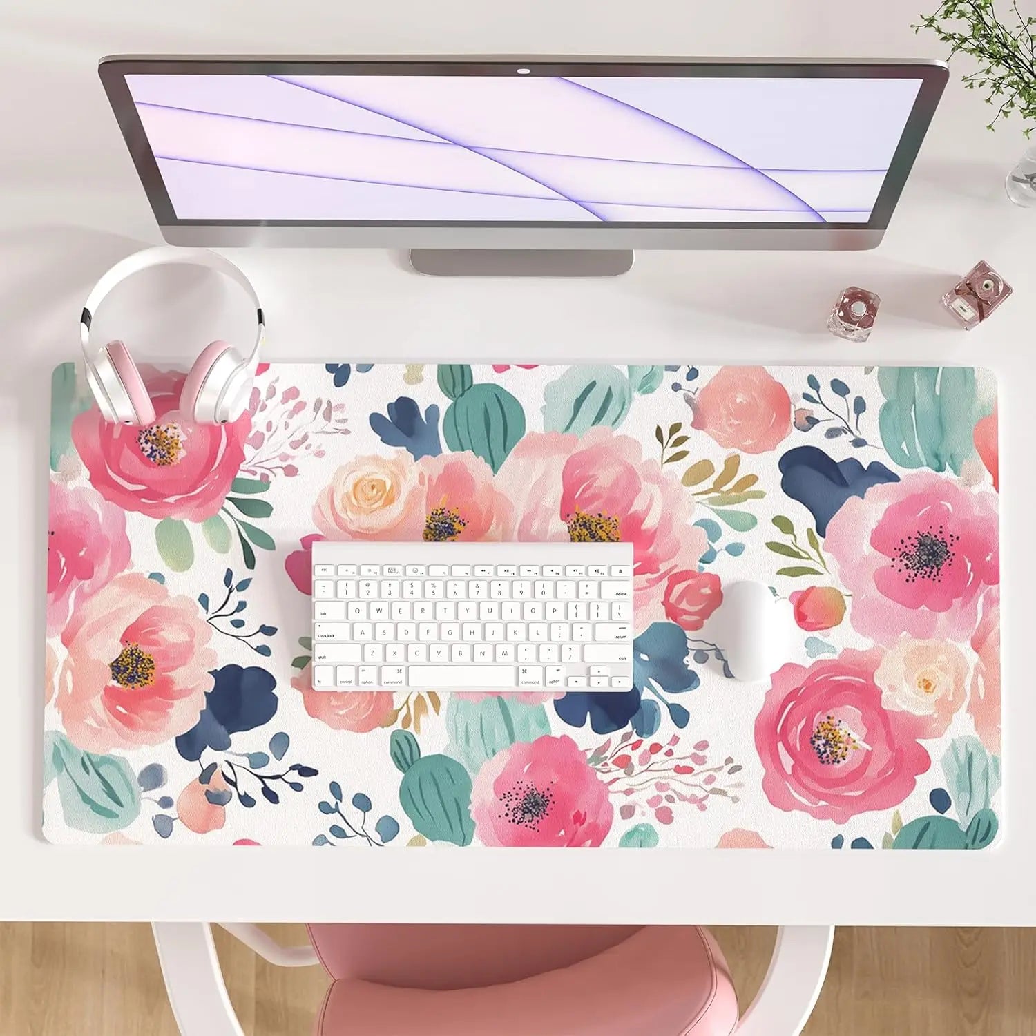 Mouse Pad Large Office Desk Mat ,Waterproof PU Leather Desktop