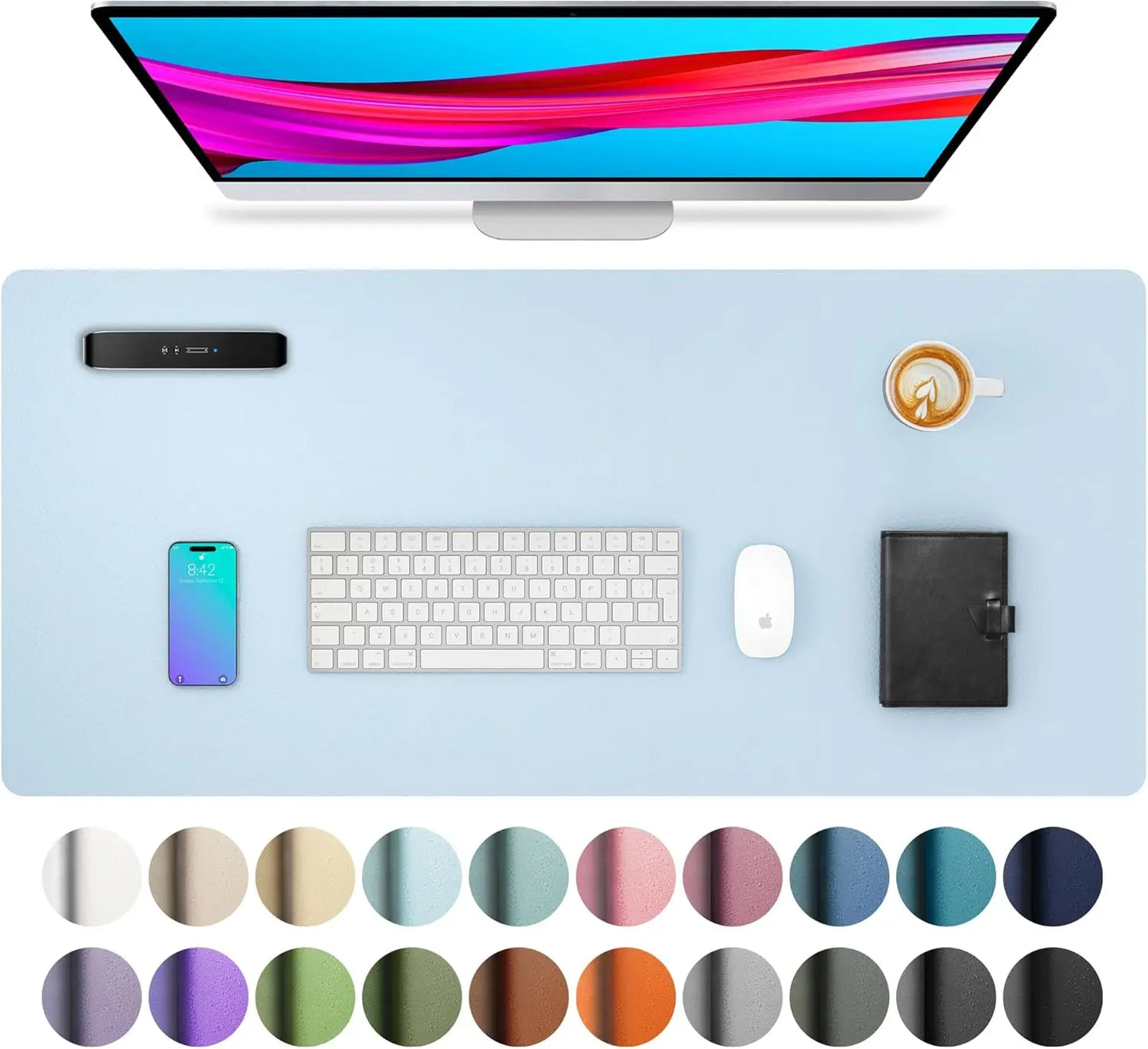 Mouse Pad Large Office Desk Mat ,Waterproof PU Leather Desktop