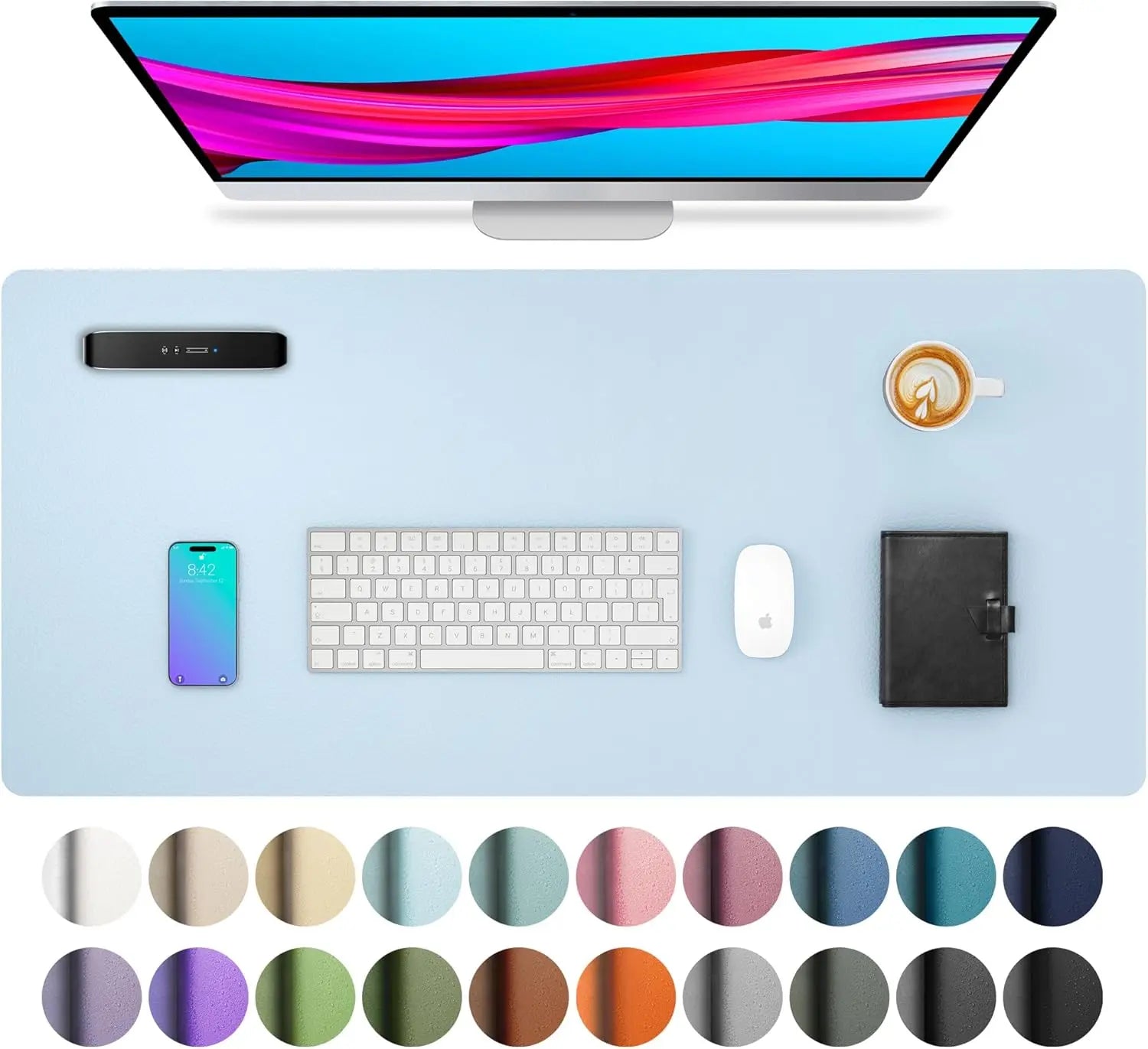 Mouse Pad Large Office Desk Mat ,Waterproof PU Leather Desktop