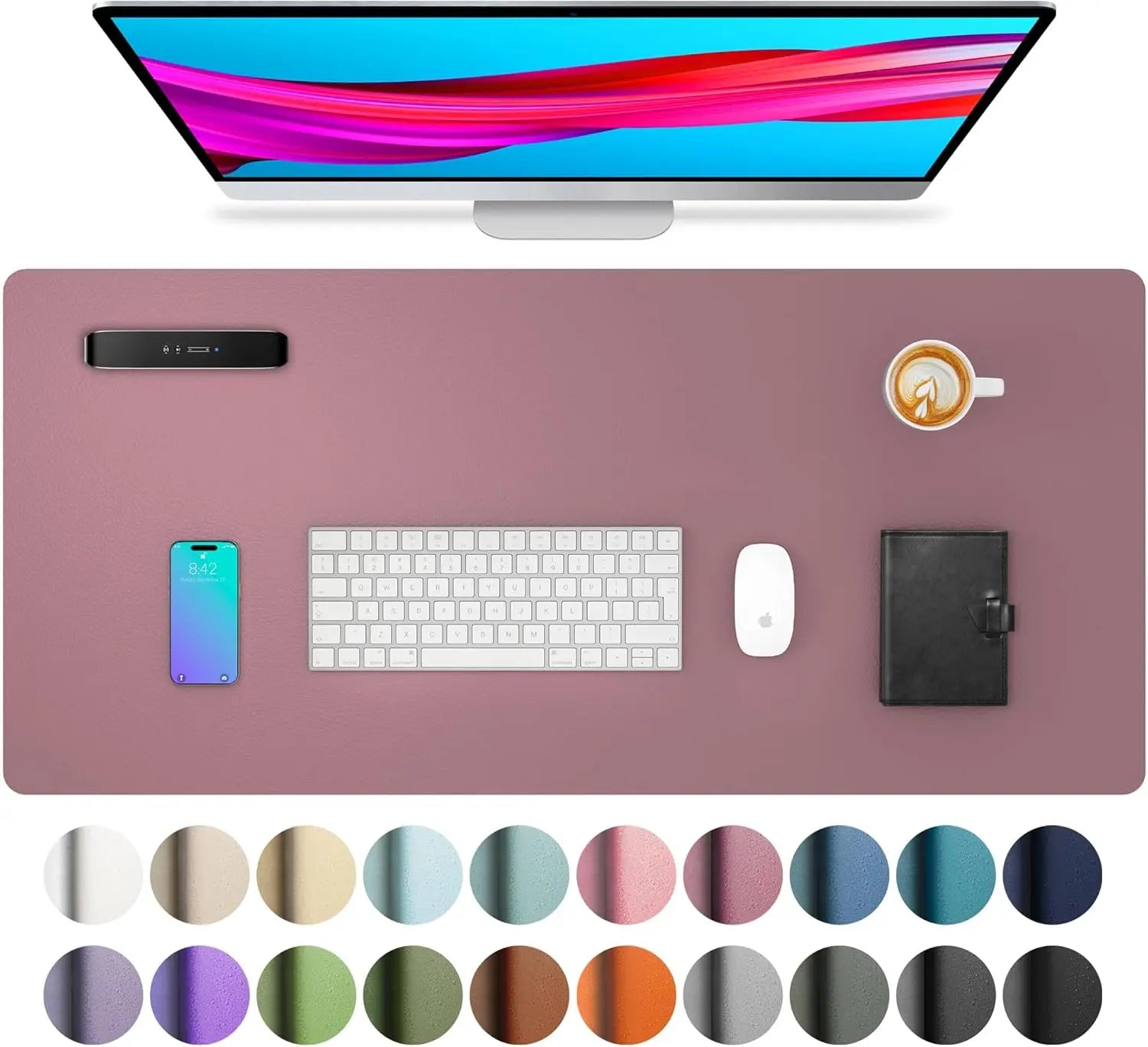 Mouse Pad Large Office Desk Mat ,Waterproof PU Leather Desktop