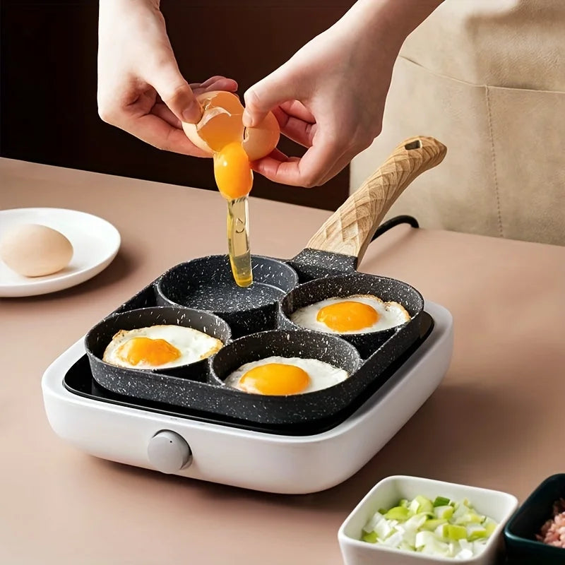 1Pc Medical Stone Four-Hole Omelette Pot 