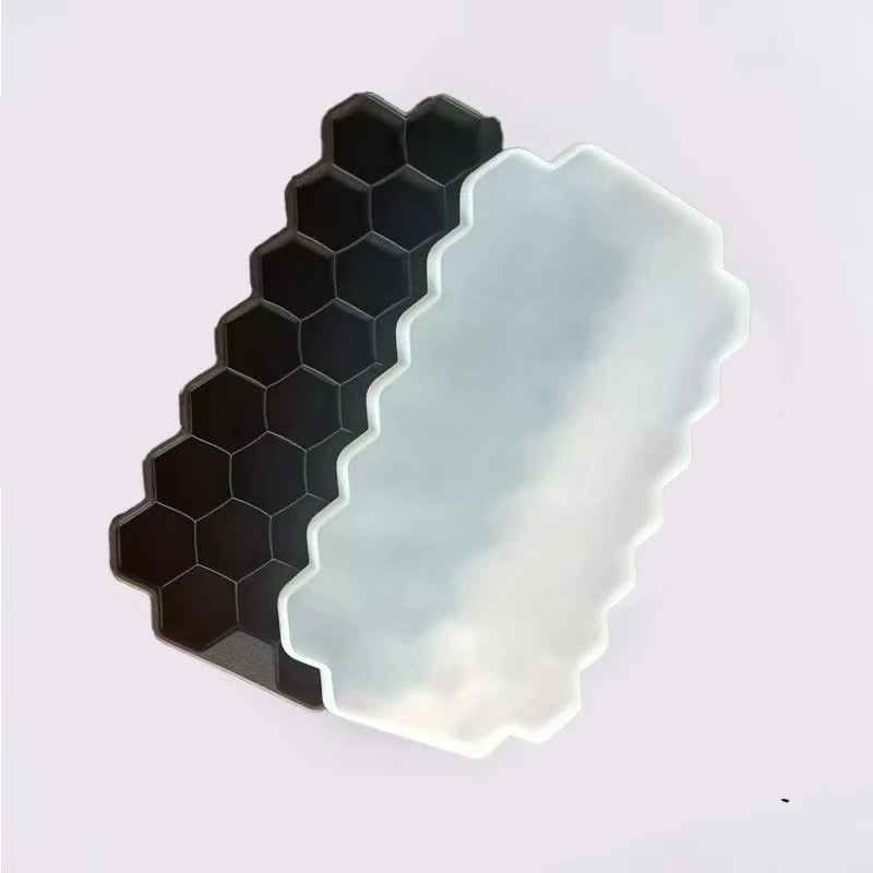 Honeycomb 37-Cube Ice Tray with Lid for DIY Ice Making