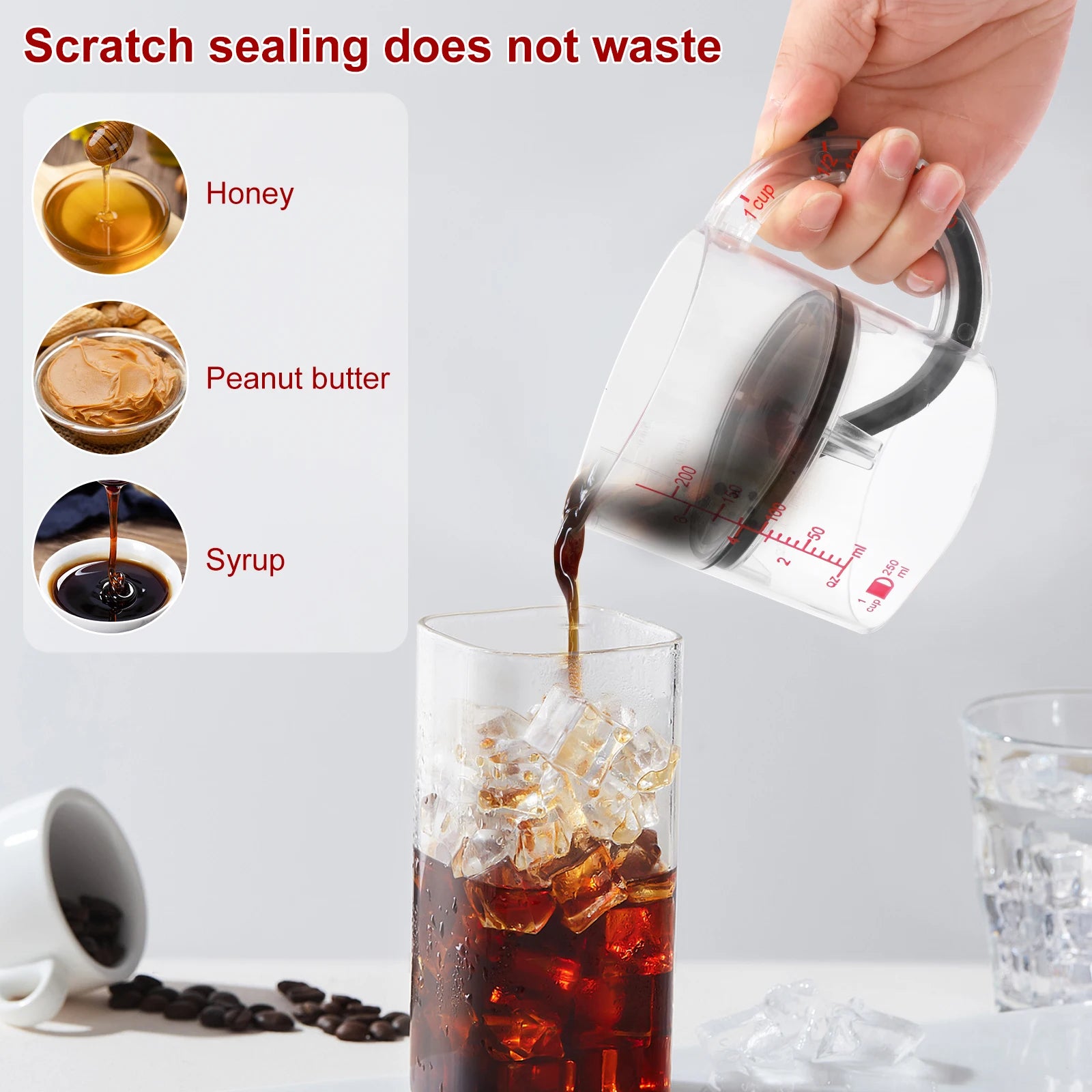 Adjustable Measuring Cup Multi-Functional 4In1