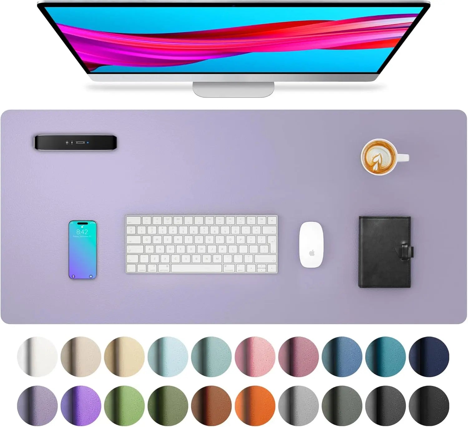 Mouse Pad Large Office Desk Mat ,Waterproof PU Leather Desktop