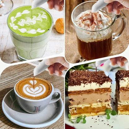Electric Coffee Art Spice Pen for Latte and Food DIY Various Special Creative Pattern Coffee Cake Decoration Pen Barista