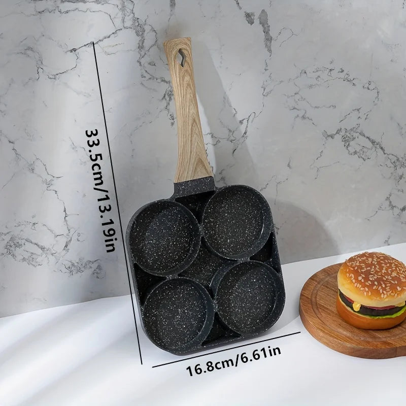 1Pc Medical Stone Four-Hole Omelette Pot 