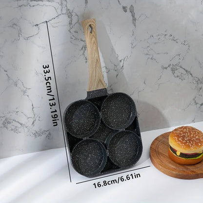1Pc Medical Stone Four-Hole Omelette Pot 