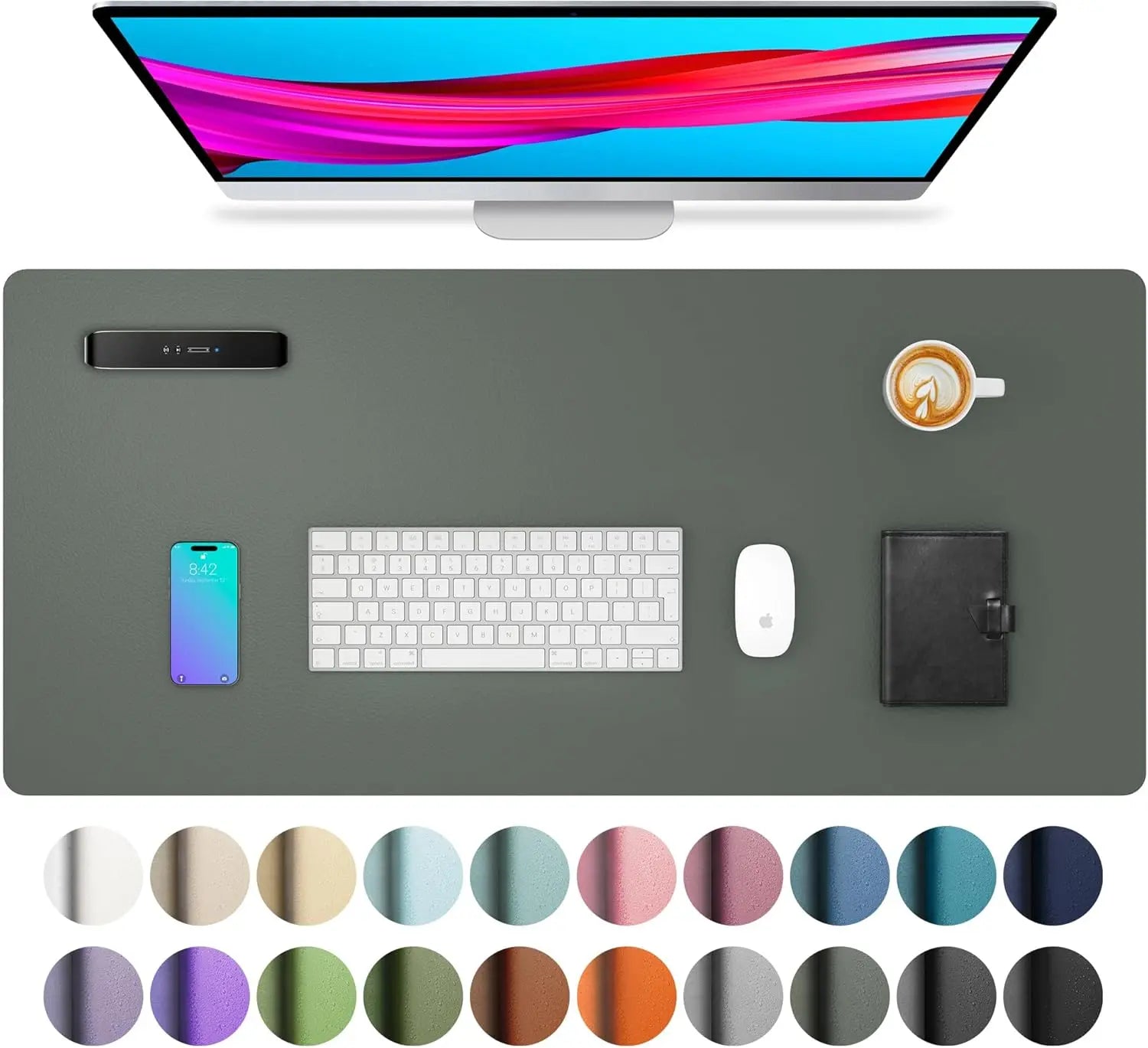 Mouse Pad Large Office Desk Mat ,Waterproof PU Leather Desktop
