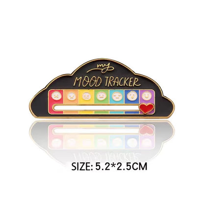Mood Expression Pins for Women Men My Social Battery Brooches on Clothes Funny Alloy Badge Gifts